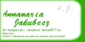 annamaria jakubecz business card